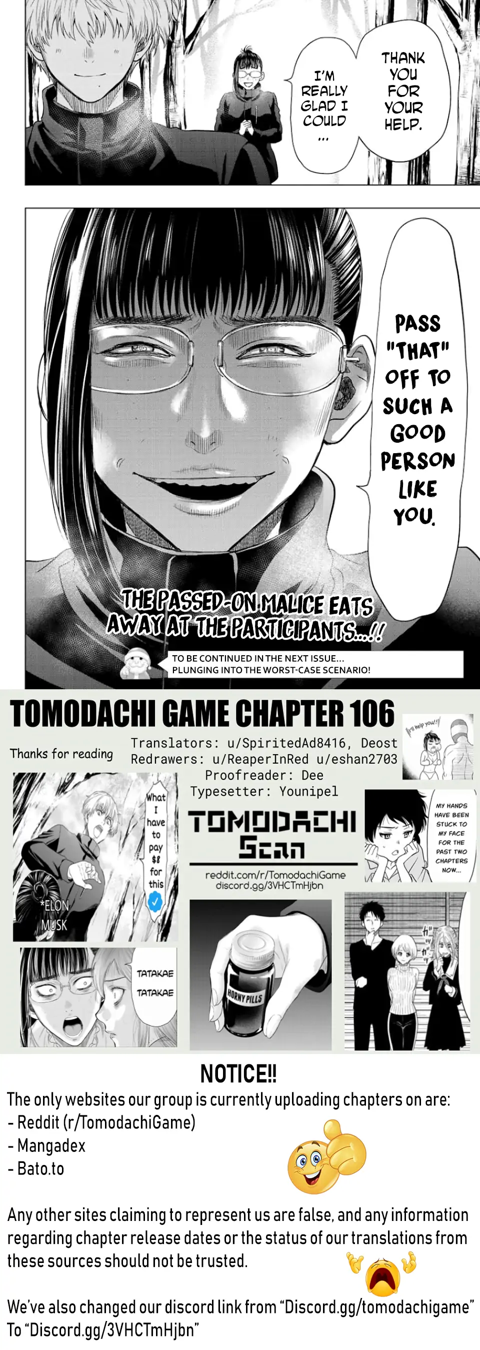 Tomodachi Game Chapter 110 : r/TomodachiGame